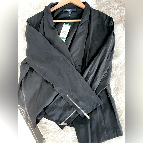 Jones NY Signature Light Black Blazer/Jacket w/Zipper Accents - NWT - Picture 2 of 11
